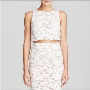 Bailey 44‎ Womens Sleeveless Lace Mini Dress Cream Size 4